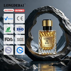 Botella de Perfume de Vidrio Personalizada al por Mayor, Botella de Perfume Cuadrada Transparente Vacía de 50 ml y 100 ml con Cuello de Rosca - Product Image 1