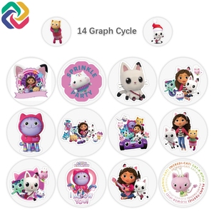 Pegatinas <span class=keywords><strong>de</strong></span> dibujos animados <span class=keywords><strong>de</strong></span> <span class=keywords><strong>la</strong></span> <span class=keywords><strong>Casa</strong></span> <span class=keywords><strong>de</strong></span> Muñecas <span class=keywords><strong>de</strong></span> <span class=keywords><strong>Gaby</strong></span>, pegatinas <span class=keywords><strong>de</strong></span> grafiti <span class=keywords><strong>de</strong></span> PVC impermeables con impresión UV, decoración personalizada para el hogar para niños - Product Image 5