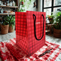 Sacs de courses en papier recyclables personnalisés avec poignées en ruban, imprimés offset sur papier d'art, pour la promotion en supermarché et l'emballage cadeau
