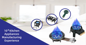 Cuisinière à <span class=keywords><strong>gaz</strong></span> portable à 2 brûleurs Table de cuisson en fonte à haut rendement pour chauffage domestique stable - Product Image 4