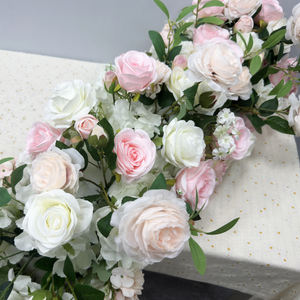 Customization Rose Peony Wedding Backdrop Arch Frame Decoration Hang Floral Row Runner for Wedding Party Event Flower Decor - Product Image 4