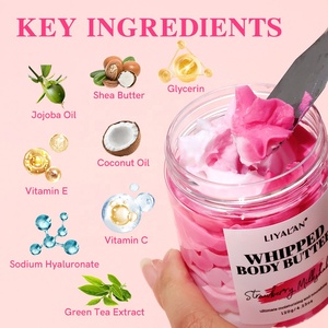 Crema Corporal Hidratante y Nutritiva para la Piel de Marca Privada, Crema Batida de Manteca de Karité con Aroma a Vainilla, Fresa y <span class=keywords><strong>Mango</strong></span> - Product Image 4