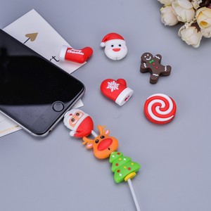 Funda protectora de silicona para cable de Navidad, diseño de dibujos animados, para cable de datos, cubierta para cable de carga, resistente a mordeduras y al desgaste - Product Image 3