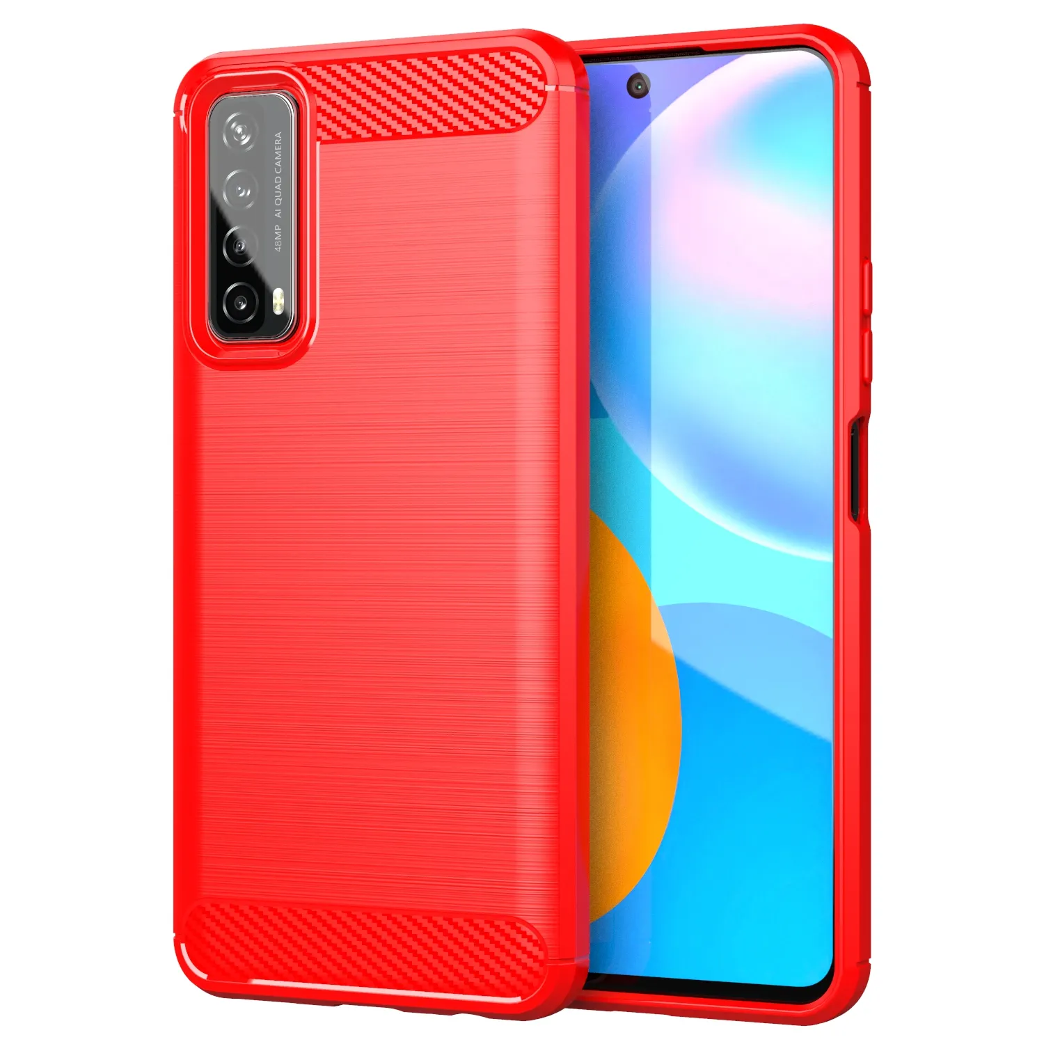 Amazon Hot Sales Carbon Fiber Texture Silicone Phone Case For Huawei P smart 2021 Y7A Y9S Y9 Y7P Y6P Y5P Y7 Prime Y6 pro prime