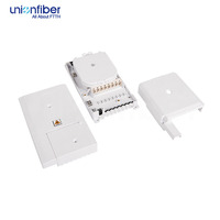 Boîtier de distribution de fibre optique Unionfiber 8 cœurs, boîtier de terminaison, mini boîtier ODP OTB FAT FDB 1*8 ports pour réseau FTTH