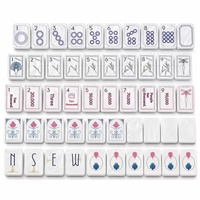 Tuiles de Mahjong en Nacre d'Abalone, Acrylique, Portables, Résistantes à l'Eau, Écologiques, Durables, Jouées à la Main, Style Rétro, Meilleures Ventes Transfrontalières