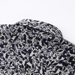 Elegante Camisa de Popelina con Botones para Hombre, Estilo Casual de Otoño, 100% Algodón Ecológico, Estampado Digital para Uso Diario y de Descanso - Product Image 5