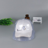Étui de protection personnalisé en blister PET thermoformé pour casquette, coque en plastique sous vide pour l'emballage et la présentation de casquettes de baseball