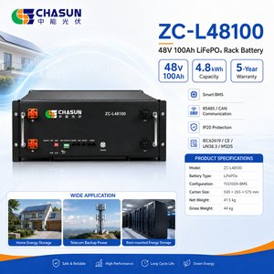 Módulo de Batería LiFePO4 CHASUN de 4.8kWh, 51.2V, 100Ah, Montable en Rack, Apilable, Expandible en Paralelo, CAN/RS485, para Almacenamiento Solar Fuera de la Red - Product Image 2