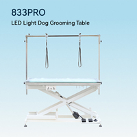 CIDON 833 PRO Table de toilettage pour animaux de compagnie avec lumière LED Table de toilettage pour chiens (110*60cm)