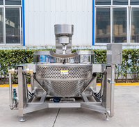 Panci Masak Industri Stainless Steel Food Grade dengan Pengaduk Planet untuk Produksi Bahan Dasar Hotpot dan Selai