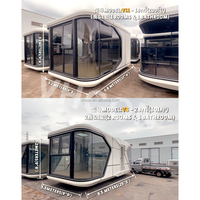 Dernière conception de maison mobile modulaire préfabriquée, hôtel extérieur écologique, entièrement personnalisable, équipée de manière intelligente, capsule spatiale