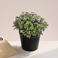 Nouvelle Arrivée Pot de Fleurs Artificielles d'Intérieur Haute Simulation en Plastique et Soie pour Mariage, Noël, Pâques, Cadeau de Festival, Décoration Intérieure