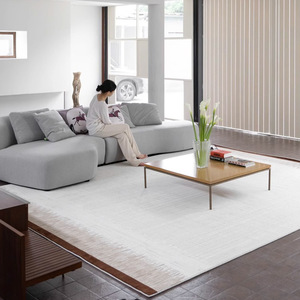 White <b>Oak</b> Wool Carpet Italian Silent Style Solid Color High-grade <b>Light</b> Luxury Woven Square Hand Washable Living Room Bedroom - Product Image 1