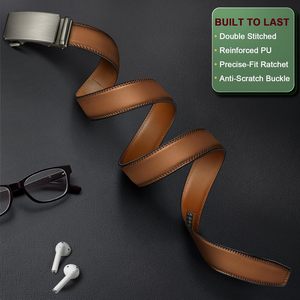 उच्च अंत कस्टम लोगो स्टील रैचेट बकल समायोज्य चमड़े की पैंट - Product Image 2