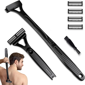 Rasoio per la schiena per uomo e donna (fai da te), trimmer per peli del corpo con manico ergonomico extra lungo pieghevole, <span class=keywords><strong>rasatura</strong></span> <span class=keywords><strong>a</strong></span> <span class=keywords><strong>secco</strong></span> e <span class=keywords><strong>a</strong></span> umido - Product Image 2