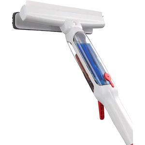 Long Handle Two Head Plastic Window Cleaner with Soap Dispensing <b>Shower</b> <b>Squeegee</b> and Spray for Window Cleaning - Product Image 1