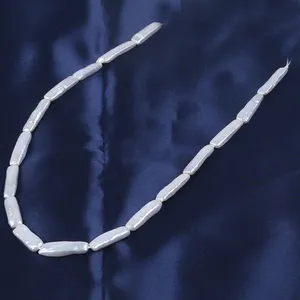 Pérolas de água doce em forma de retângulo natural de 5-6 mm para fazer joias