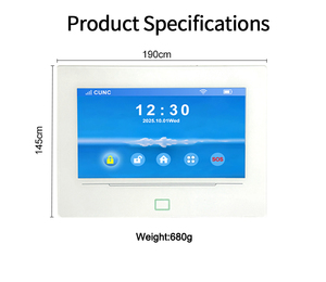 Systèmes d'alarme de sécurité antivol intelligents pour <span class=keywords><strong>la</strong></span> maison de 7 pouces, 8 zones filaires, 99 zones sans fil, 433 MHz, alarmes 4G WiFi, haute sensibilité - Product Image 6