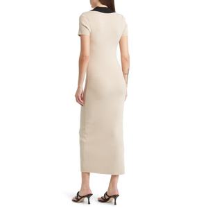 Vestido largo de verano calado de punto acanalado liso para mujer, estilo casual urbano - Product Image 2