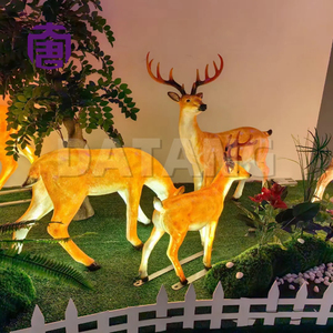 Led Deer Motif đèn iuminious điêu khắc động vật bức tượng 3D trang trí LED Motif ánh sáng - Product Image 6