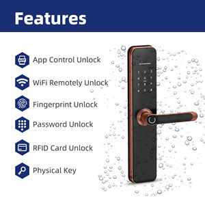 Liliwise-cerradura impermeable para entrada al aire libre, dispositivo de cierre inteligente con huella dactilar, para <span class=keywords><strong>Airbnb</strong></span>, Condo, proyecto de apartamento - Product Image 3