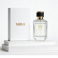 Flacon de parfum en verre ambré/givré personnalisable avec logo, 30 ml, 50 ml, flacon de parfum vide de luxe, boîte cadeau personnalisable