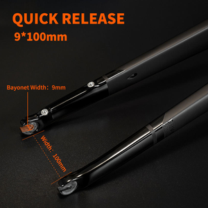 Fourche avant de vélo de route TOSEEK, fourche rigide, entièrement en fibre de carbone, câbles internes, libération rapide, ultralégère, compatible avec les freins à disque - Product Image 4