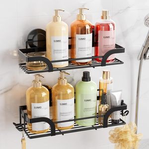 Estante <span class=keywords><strong>de</strong></span> ducha con ventosas, estantería <span class=keywords><strong>de</strong></span> baño sin taladro, organizador <span class=keywords><strong>de</strong></span> baño resistente a la oxidación, almacenamiento <span class=keywords><strong>de</strong></span> baño <span class=keywords><strong>de</strong></span> alta resistencia - Product Image 4