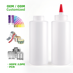 11.8 oz Bouteille personnalisée sans BPA Squeeze HDPE ECO Sauce piquante Bouteille ronde de sauce au miel classique avec couvercle à bouche pointue 350ml - Product Image 2