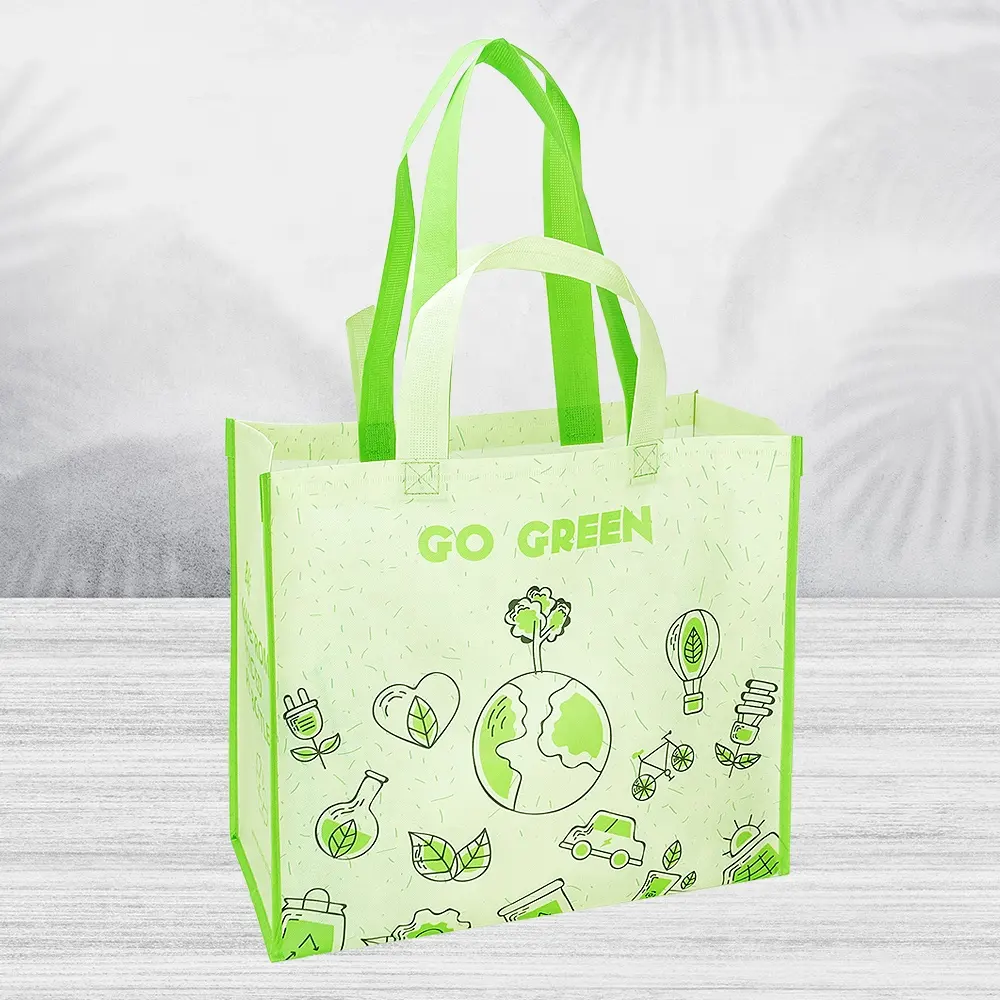 Sac fourre-tout d'épicerie écologique OEM/ODM sac non-tissé RPET avec logo personnalisé