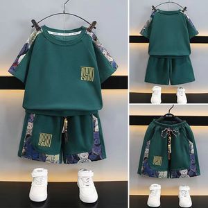 Traje de Verano para Niños, Nuevo Estilo, Traje de Pantalones Cortos de Manga Corta para Niños - Product Image 3