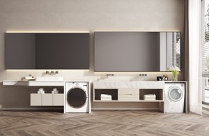 Armoire à linge moderne en bois massif JINGSHUN avec étagères intégrées, design personnalisable, fabrication sur mesure - Product Image 3