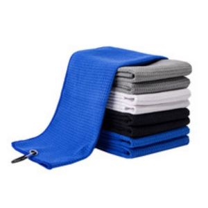 Serviette de golf légère en microfibre, séchage rapide, haute absorption, design portable avec logo brodé pour les voyages et le camping - Product Image 6