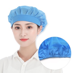 HZM-61016 đầu bếp <span class=keywords><strong>hat</strong></span> Nhà Bếp Nấu Ăn Đầu Bếp Cap có thể điều chỉnh dịch vụ thực phẩm tóc lưới tái sử dụng có thể giặt lưới bouffant Beanie - Product Image 3