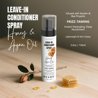 Spray revitalisant sans rinçage pour cheveux au miel et kératine, protection thermique, contrôle des frisottis, brillance – Soins capillaires