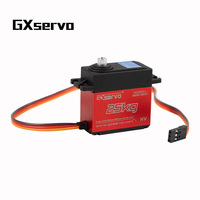 GXservo 25KG Servomoteur numérique programmable pour bras robotique, moteur brushless à couple élevé, construction métal/plastique, pièces pour bateaux RC