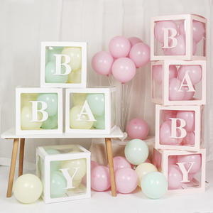 Grande boîte-cadeau avec un ballon pour nouveau-né pour la fête d'anniversaire de <span class=keywords><strong>b</strong></span>é<span class=keywords><strong>b</strong></span>é et les décorations de mariage Accessoires de fête - Product Image 3