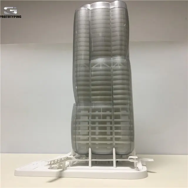 professional 3d printing service crystal scale modern buildings from gaojie