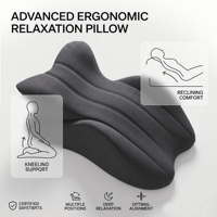 Coussin de soutien ergonomique en mousse à mémoire de forme pour couples, pour la lecture, le sommeil, le soutien lombaire et le soulagement de la posture au lit