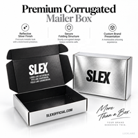 Maßgefertigte E-Commerce-Verpackungsboxen Wellpappe-Versandkartons mit Silber-Finish und Bedrucktem Logo für Bekleidungs- und Geschenkversand