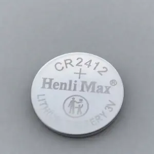 Henli Max CR2412 3.0V แบตเตอรี่ลิเธียมหลักอุตสาหกรรมอัจฉริยะหมายเลขรุ่น CR2032 แบตเตอรี่ลิเธียมแมงกานีสไดออกไซด์เซลล์ปุ่ม