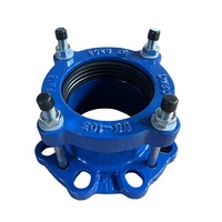 ISO2531 EN545 598 DN100 DN150 Besi Ulet ASTM A536 Adaptor Flensa Fleksibel Universal Berlapis Cat Teruji Tekanan