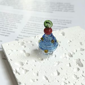 Pendentif Arbre de Noël en Verre Émaillé Coloré, Collier en Verre, Cadeau de Noël, Ornement Haut de Gamme de Niche, Cadeau d'Anniversaire, Léger - Product Image 4
