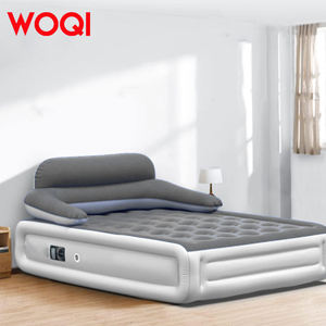 WOQIダブルベッドインフレータブルエアマットレス、ポンプ内蔵セルフブローアップリビングルームホテルパークバスルーム用 - Product Image 6