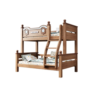 Moderno e durevole uso domestico in legno massello a due piani <span class=keywords><strong>letto</strong></span> a castello per bambini alto-basso genitore-bambino <span class=keywords><strong>letto</strong></span> - Product Image 2