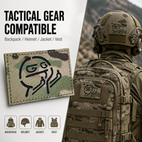 Patch tactique personnalisé avec logo découpé au laser, motif camouflage infrarouge, badge moral personnalisé avec fixation auto-agrippante