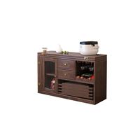 Buffet de salle à manger en bois massif avec plateau en pierre, nouveau style 2025, table à manger rectangulaire mobile pour usage domestique, table à manger pliante