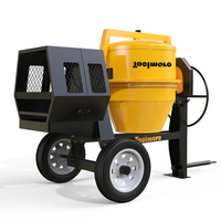 Bétonnière électrique monophasée robuste et remorquable de 350L, 400L, 500L, 600L pour entrepreneurs et constructeurs