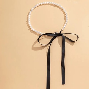 Женское Длинное колье с черной лентой - Product Image 2